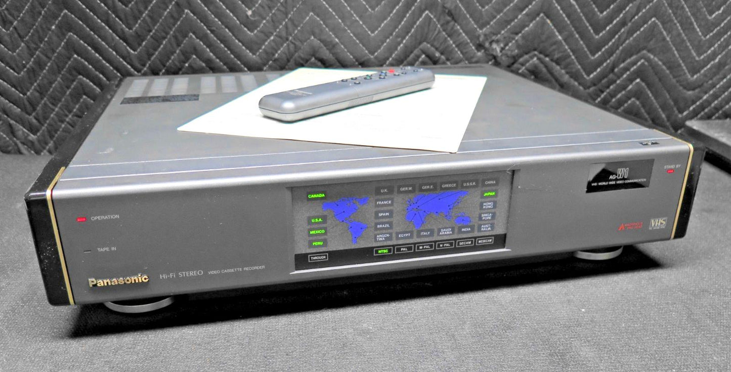 Panasonic AG-W1-P Multi VHS Recorder - PAL, SECAM, NTSC Worldwide w/ Remote