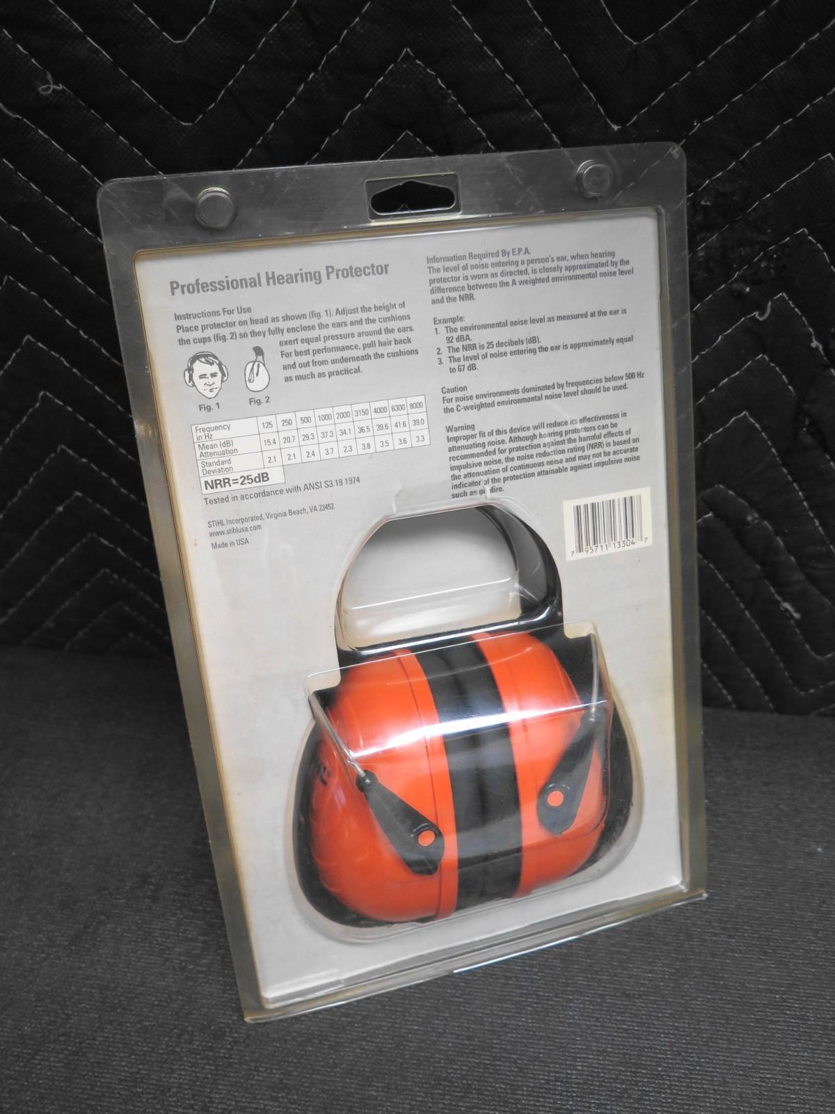 NOS OEM Stihl Professional 25db Hearing Protector/ Earmuffs Part # 0000-886-0402