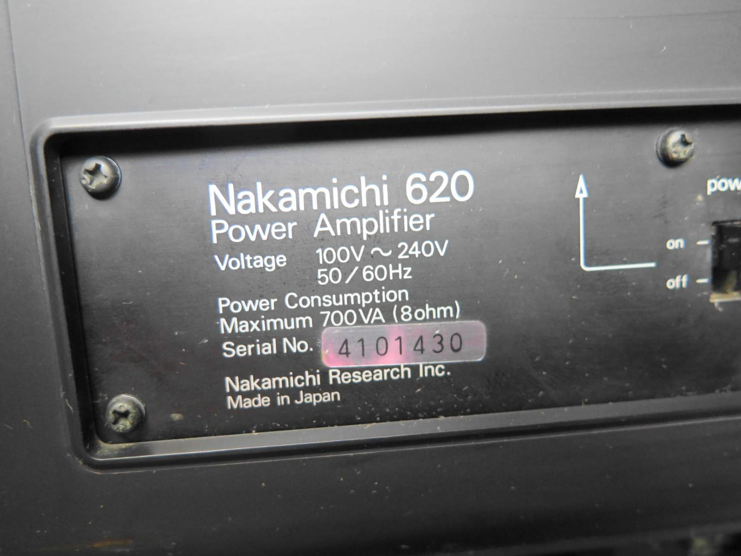 Nakamichi 620 Power Amplifier