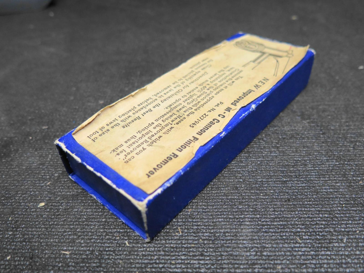 Vtg Watchmaker Cannon Pinion Remover Removal Watch Tool M&S M-C Pat. 2271945