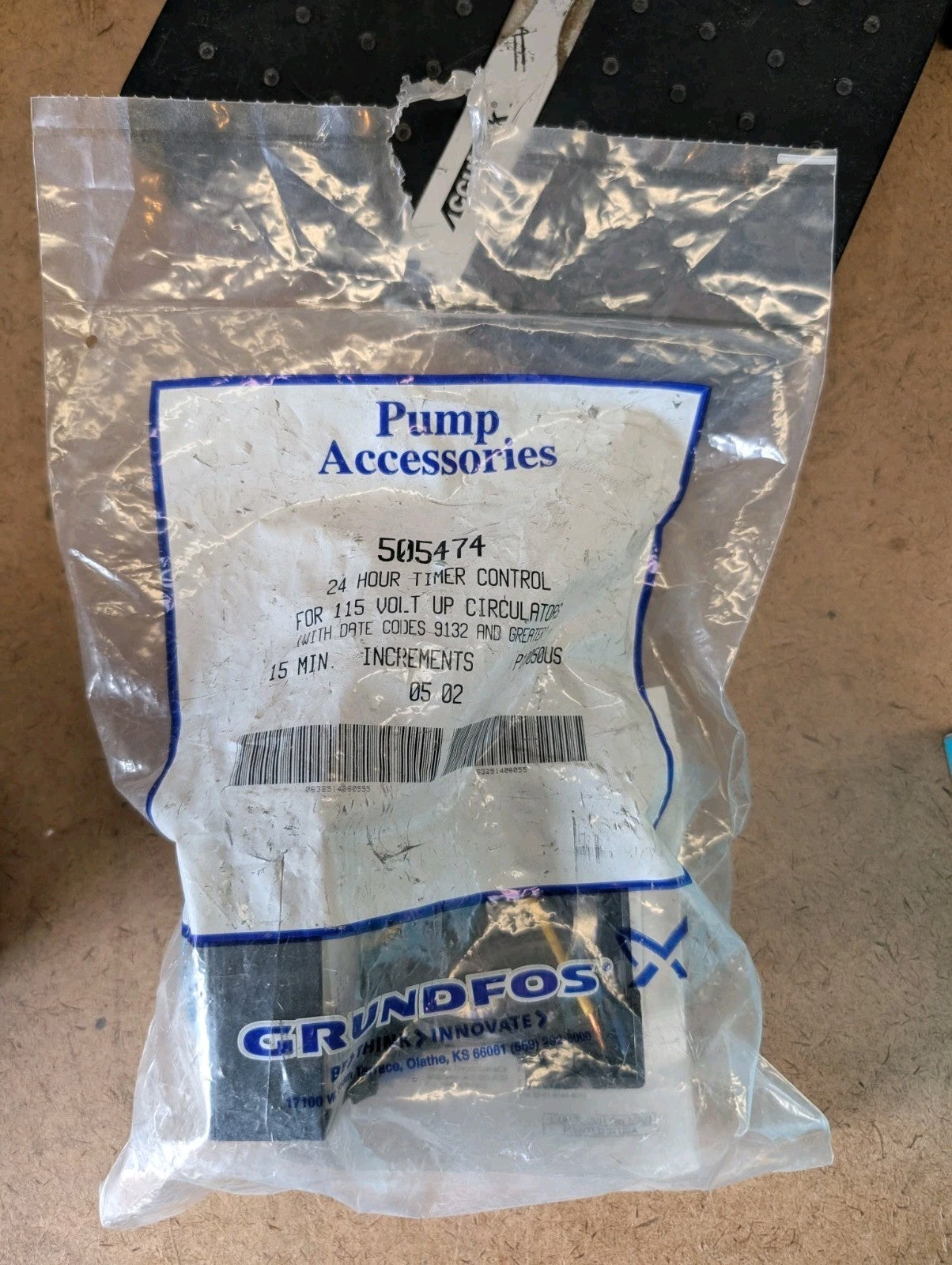 Grundfos 505474 Timer For UP15  Circulator Pump (Discontinued)