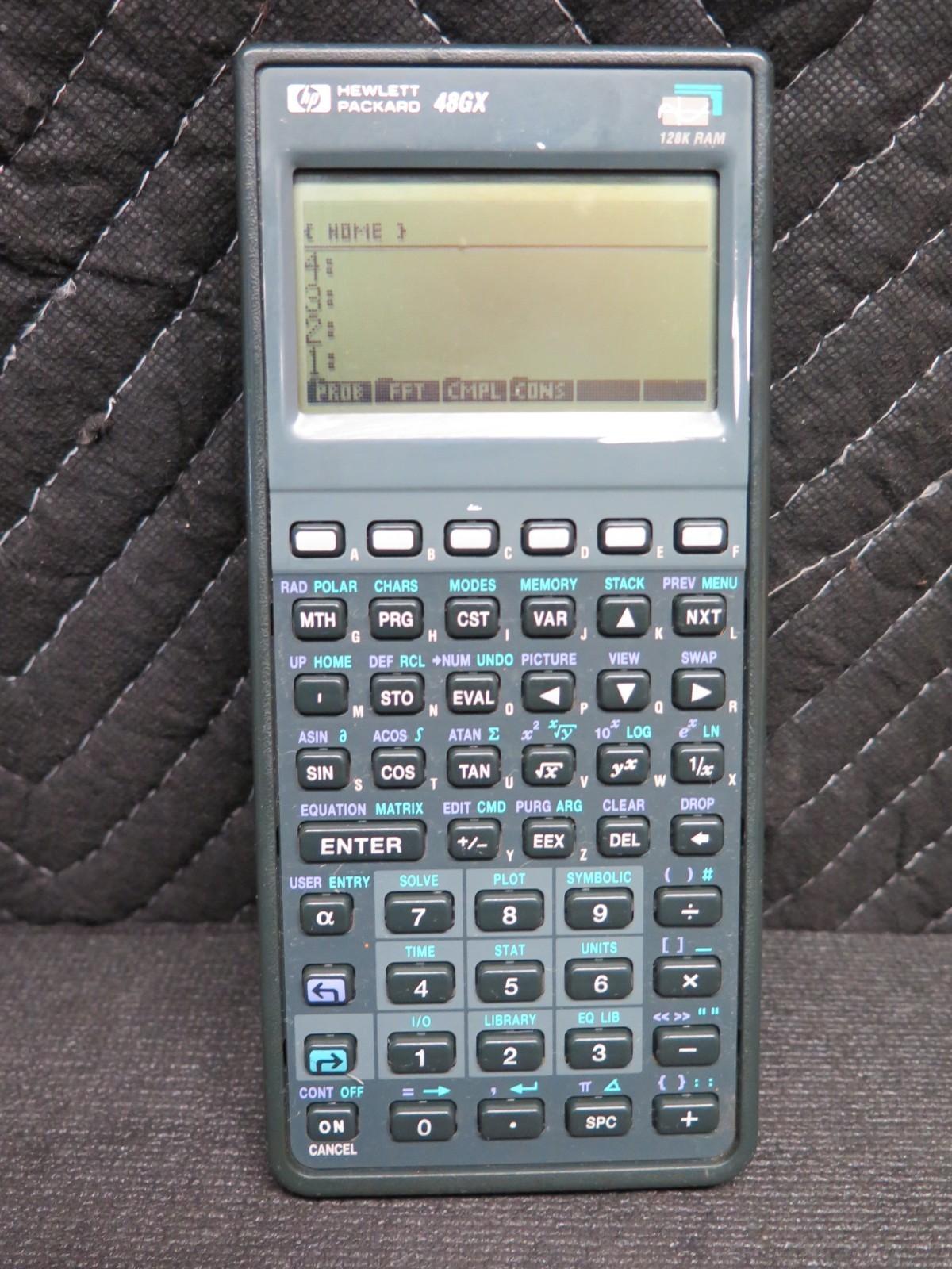 Hewlett Packard HP 48GX Graphing Calculator W/ Case Tested - No Manual