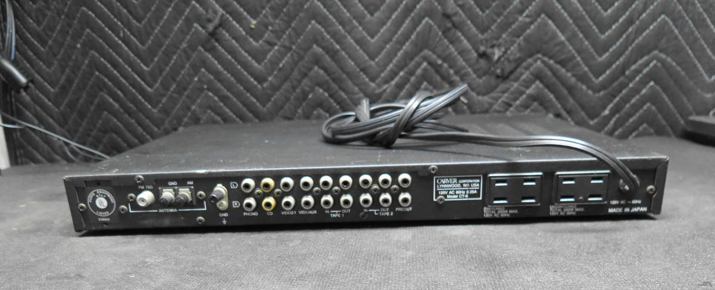 Carver CT-6 Sonic Holography Preamplifier Tuner - No Remote - Made in JAPAN