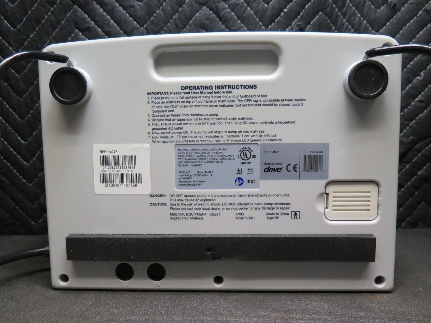 Drive Medical Alternating Pressure Air Pump (ONLY) REF 14027 for Hospital Bed