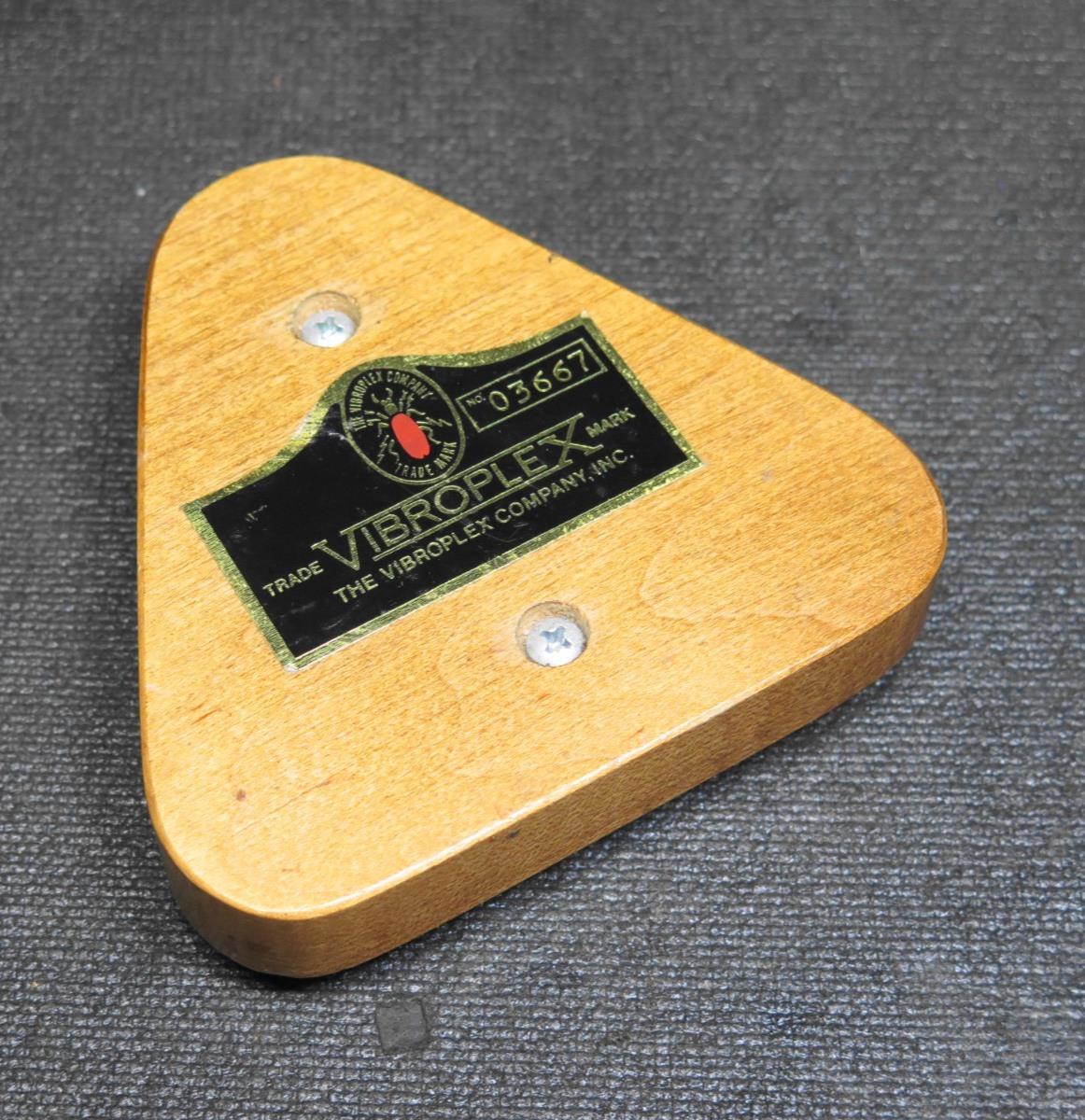 Vibroplex Brass Racer BASE ONLY - Vintage Ham Radio Telegraph Key (SN 03667)