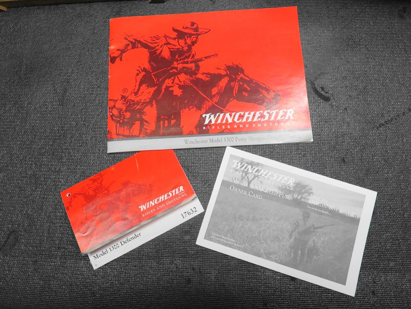 Winchester 1300 Defender - FACTORY Owners Manual & Owners Card - 1998