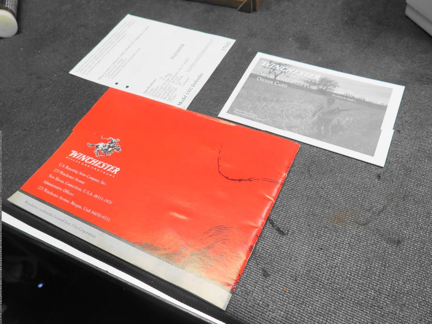 Winchester 1300 Defender - FACTORY Owners Manual & Owners Card - 1998