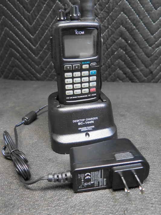 ICOM IC-A24 VHF Air Band Transceiver Aviation Handheld Radio w/Charger