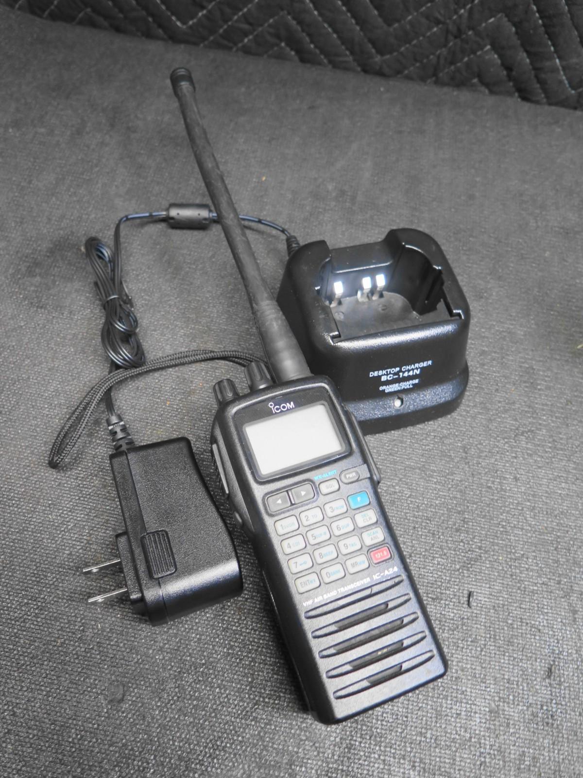 ICOM IC-A24 VHF Air Band Transceiver Aviation Handheld Radio w/Charger