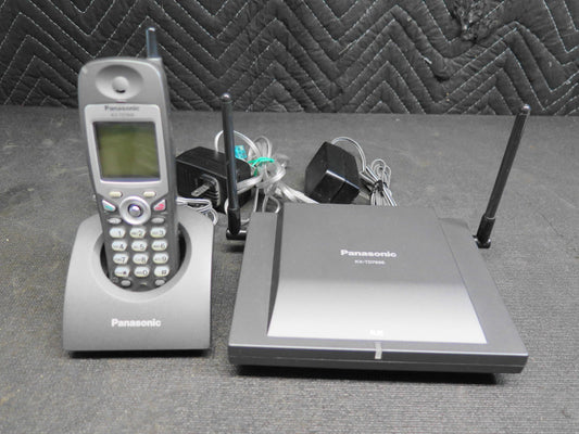 Panasonic KX-TD7896 Cordless Phone w/ New Battery - Gray  -  Ready to install.