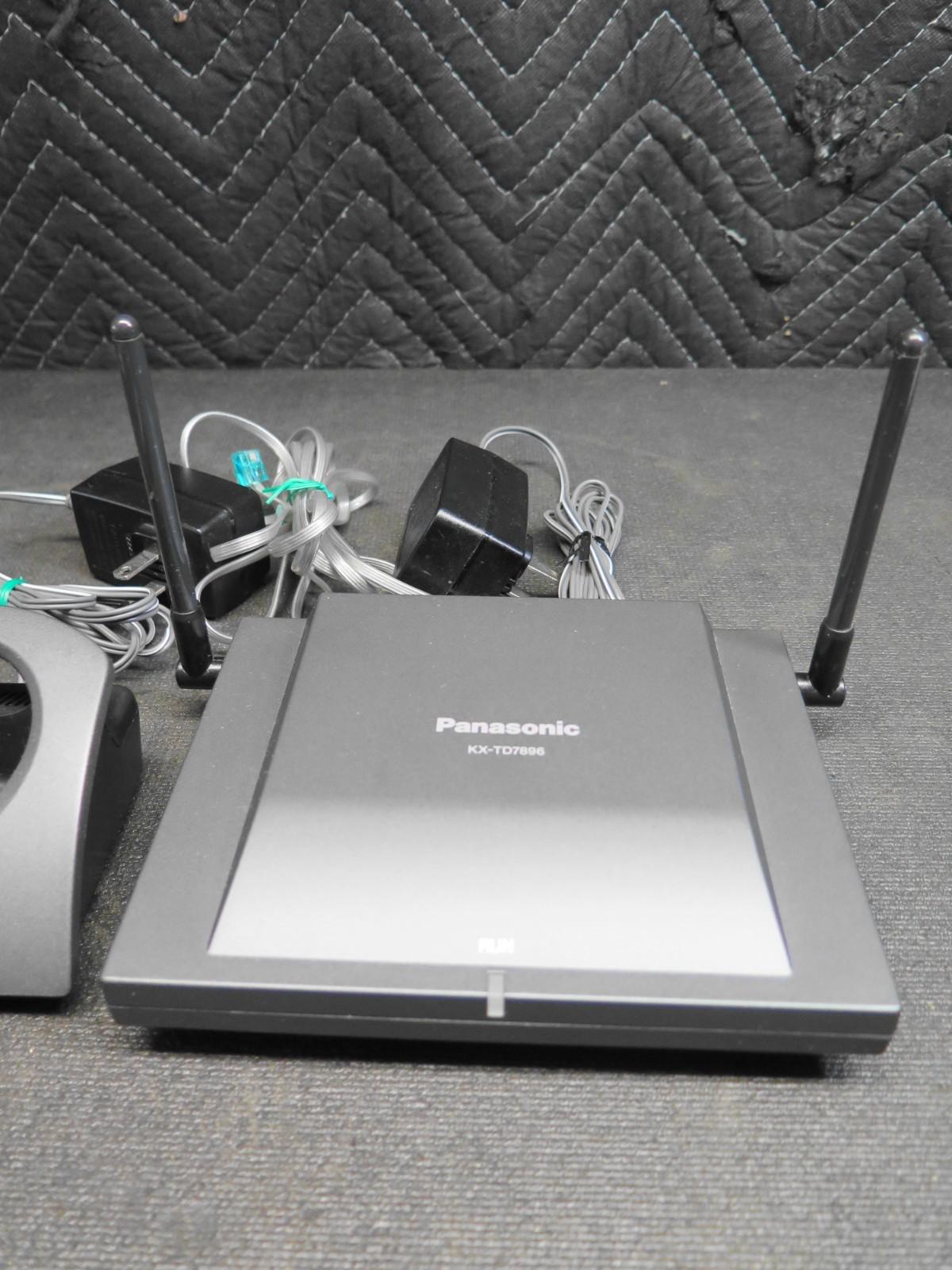 Panasonic KX-TD7896 Cordless Phone w/ New Battery - Gray  -  Ready to install.