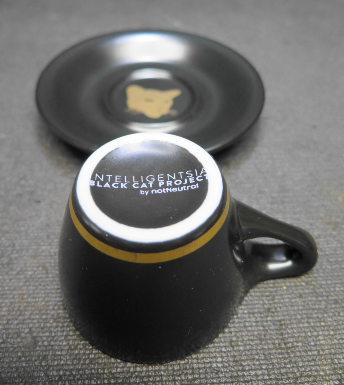 Rare Intelligentsia Coffee Black Cat Project by NotNeutral Espresso Cup & Saucer