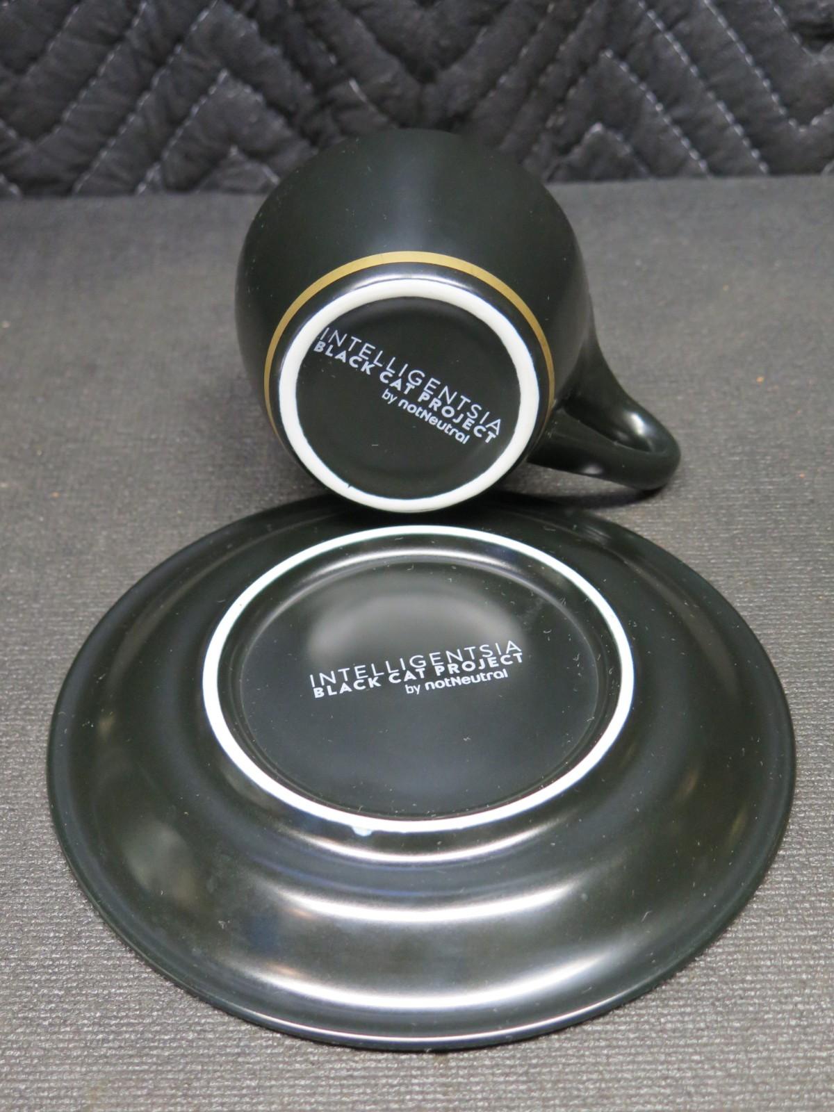 Rare Intelligentsia Coffee Black Cat Project by NotNeutral Latte Cup & Saucer 1