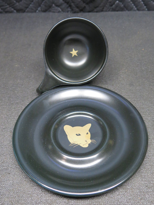 Rare Intelligentsia Coffee Black Cat Project by NotNeutral Latte Cup & Saucer 2