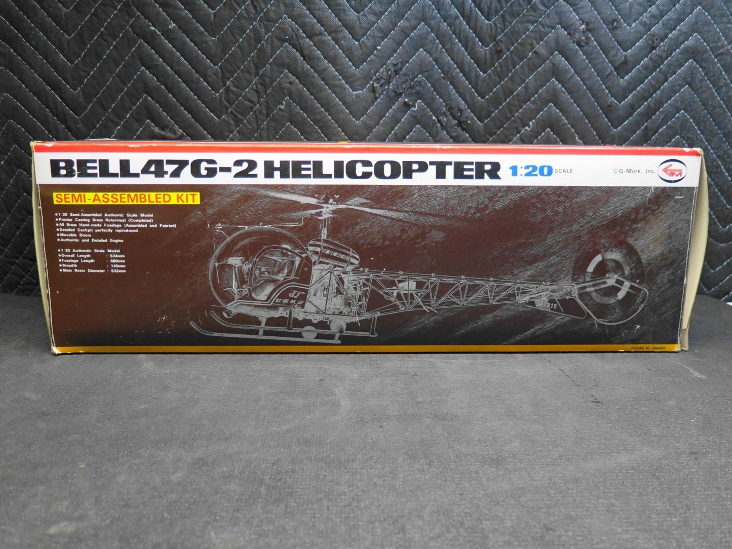Bell 47G-2 Helicopter By G-mark  Model Kit 1970s - Japan Brass - NOS