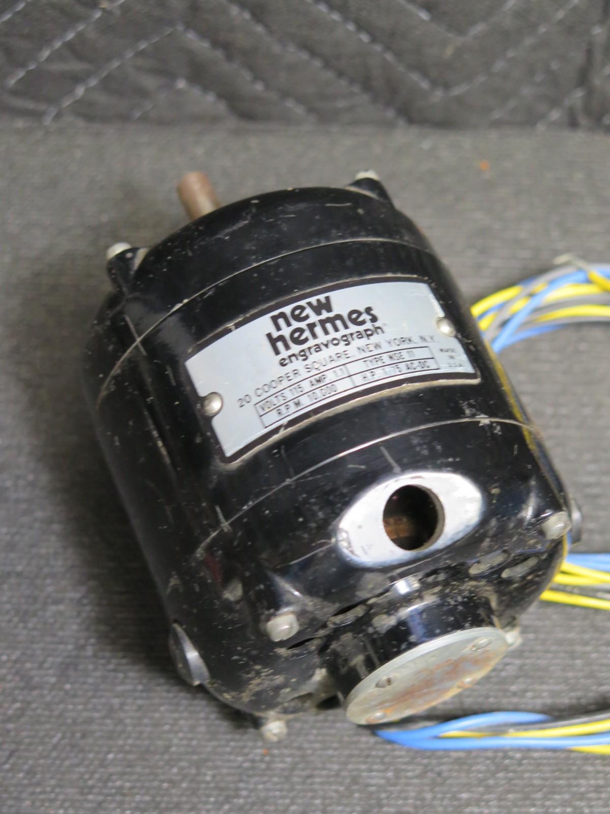 "NEW HERMES" ENGRAVOGRAPH MOTOR-10,000 RPM-1/15 HP-TYPE NSE 11 #2