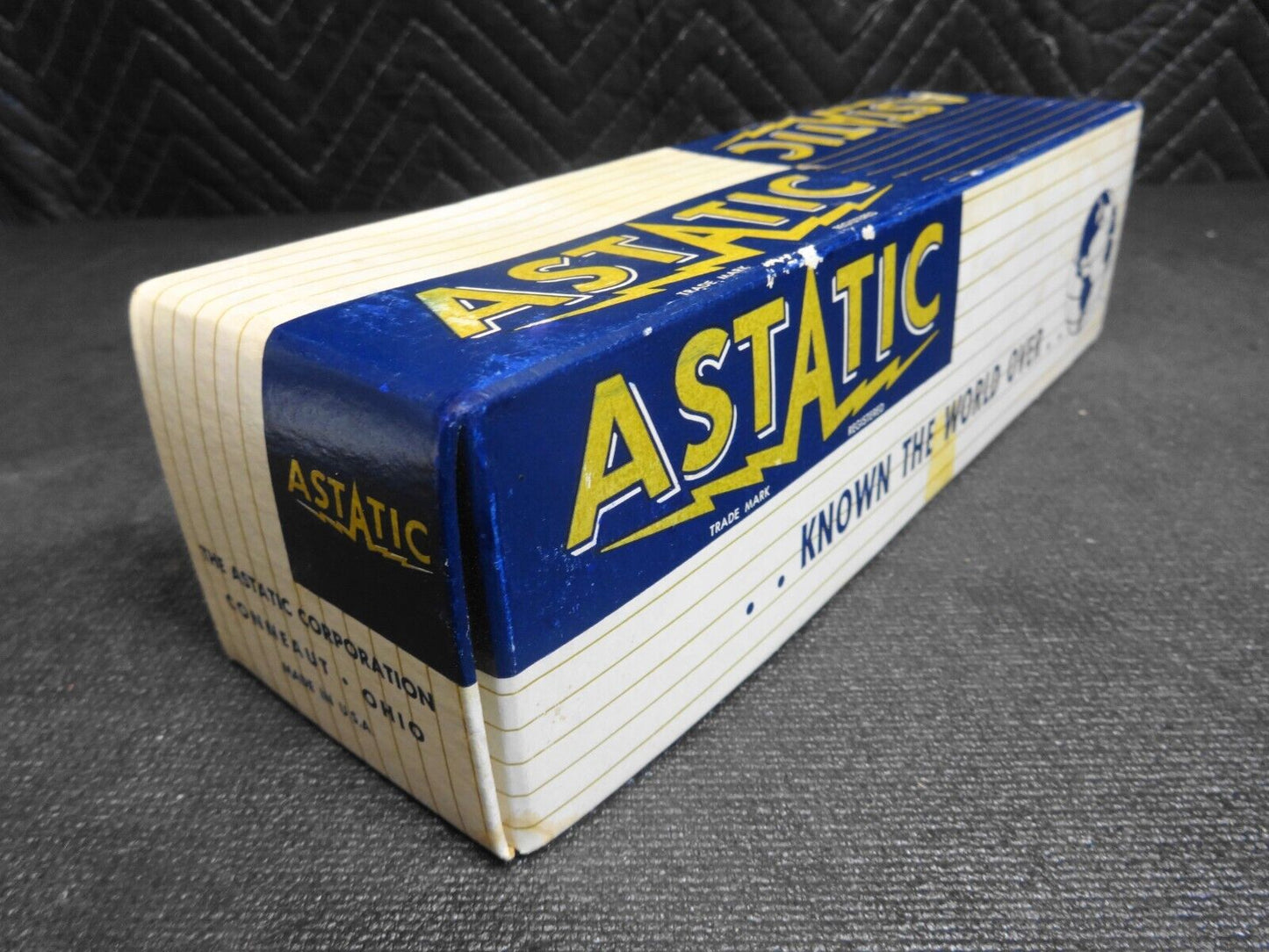 From Hughes Aircraft - Astatic D-104 2 Pin Microphone w/ Box & Stand