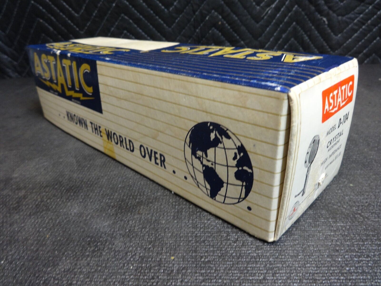 From Hughes Aircraft - Astatic D-104 2 Pin Microphone w/ Box & Stand