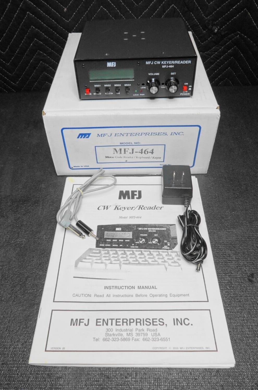 CW Keyer / Reader  MFJ-464 - Excellent Condition w/ Box, Manual, Power Adapter