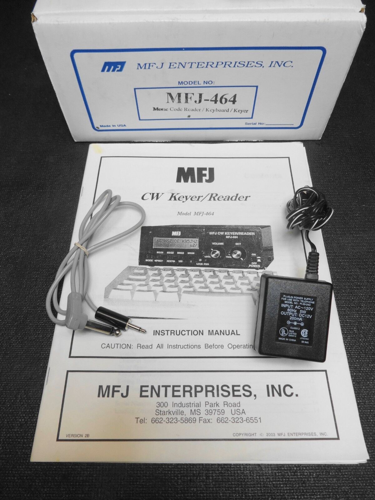 CW Keyer / Reader  MFJ-464 - Excellent Condition w/ Box, Manual, Power Adapter