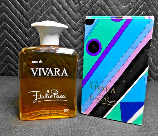 Vintage Emilio Pucci Eau De VIVARA BOTTLE 8 oz Splash NEW Old Stock NOS w/ Box