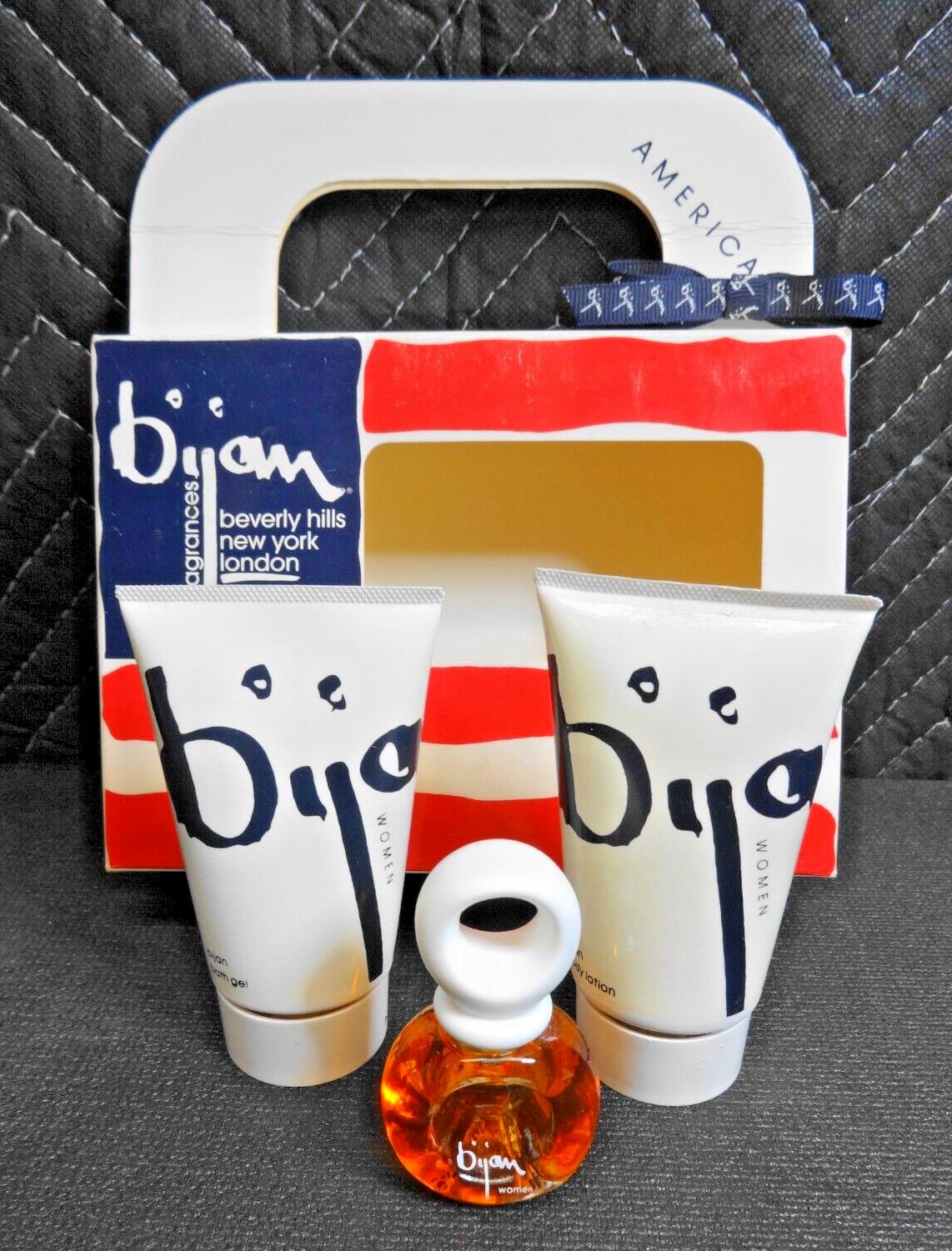 Vintage Bijan America 3 Piece Set EDP Women's Perfume Spray Body Cream Body Wash