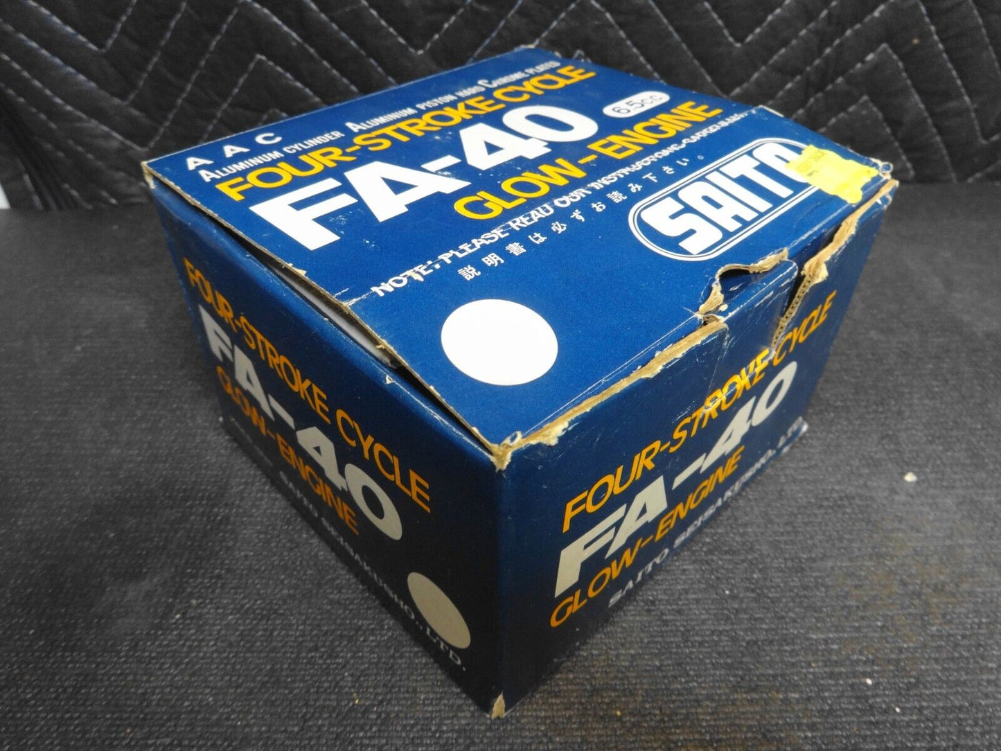 Vintage NOS SAITO FA-40 FOUR STROKE CYCLE GLOW ENGINE in Original Box w/ Papers