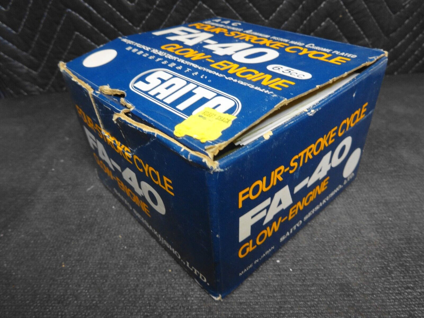 Vintage NOS SAITO FA-40 FOUR STROKE CYCLE GLOW ENGINE in Original Box w/ Papers