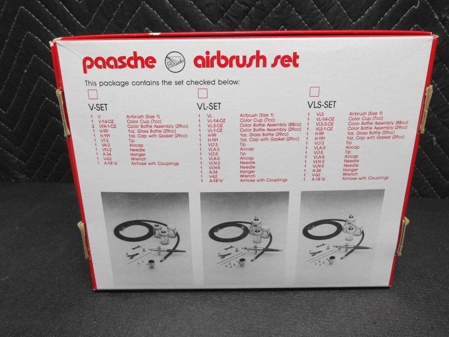 Paasche Double Action Airbrush VL Set w/ a lot of extras - Read Description