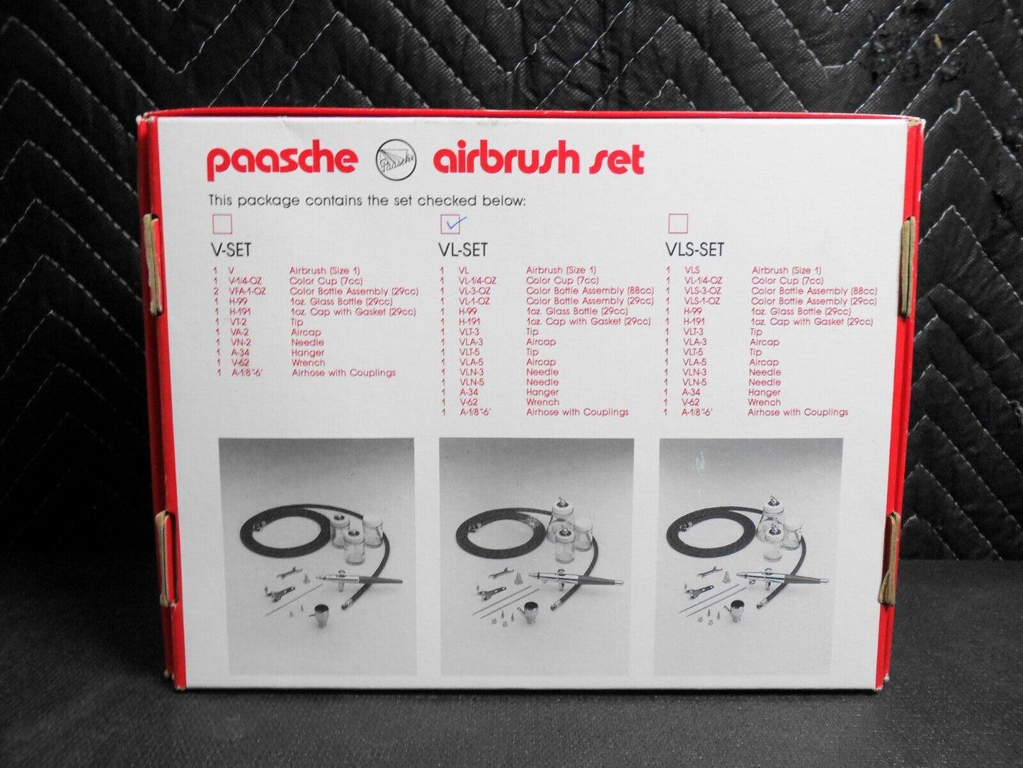 Paasche Double Action Airbrush VL Set - NOS - Complete w/ Papers