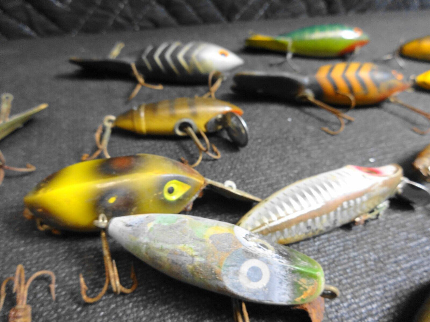 Nice Lot of 68 Vintage Heddon Arboghast Runt Spook Hula Dancer Jitterbug Lures