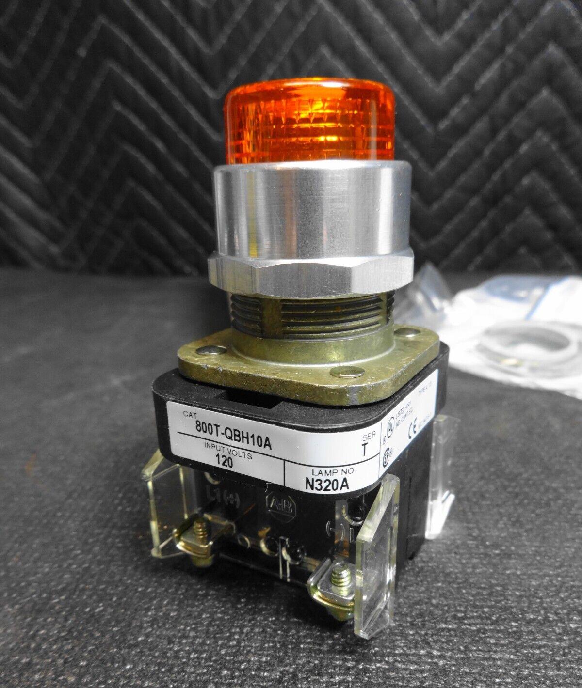 Allen Bradley 800T-QBH10A AMBER Illuminated Push Button 30mm - NEW