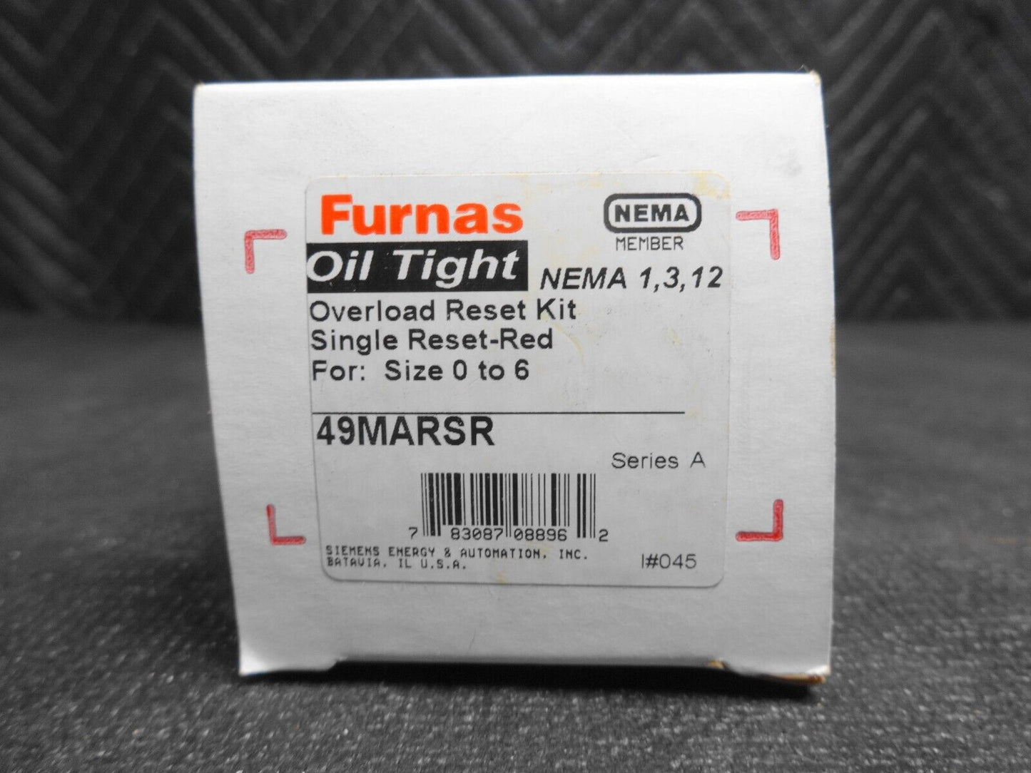 Furnas Oil Tight NEMA 1,3,12 OVERLOAD RESET KIT SINGLE RESET - RED 49MARSR