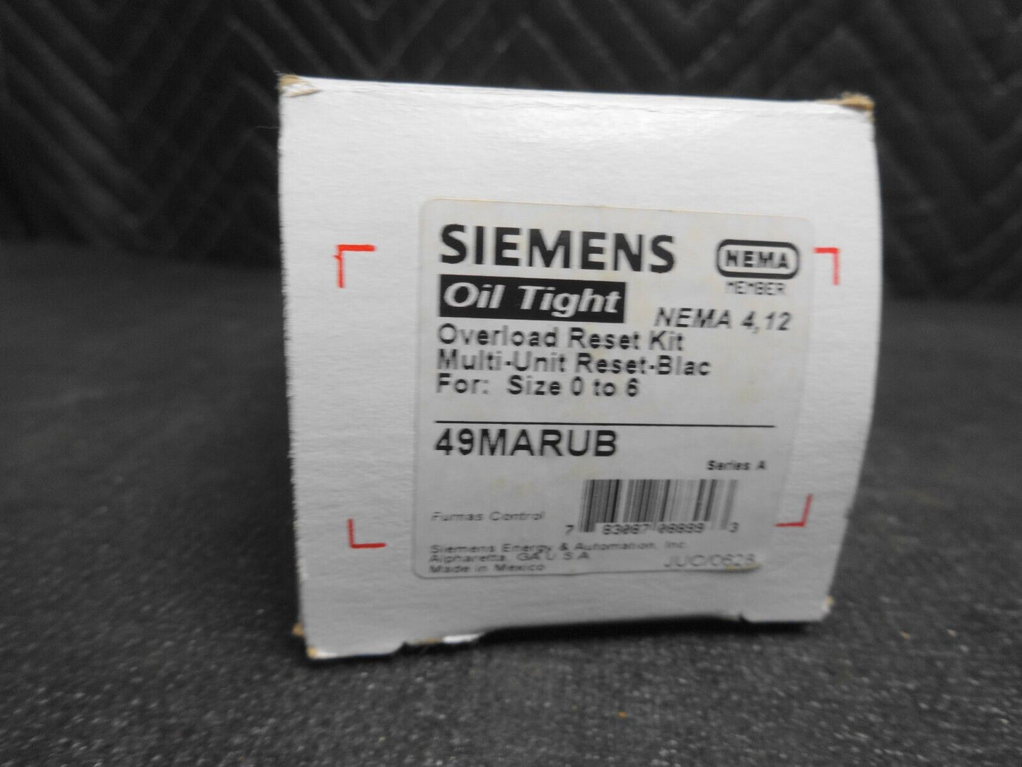 Siemens Oil Tight NEMA 4,12 OVERLOAD RESET KIT MULTI UNIT RESET - 49MARUB FURNAS