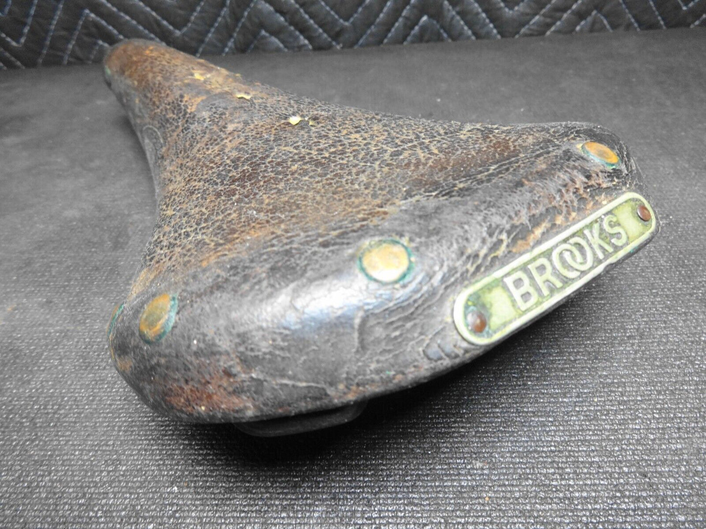 Vintage Brooks Leather Bike Saddle -  England