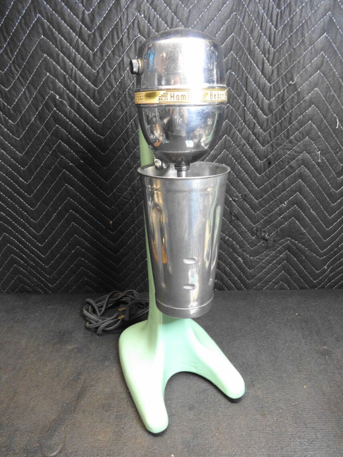 Vintage Hamilton Beach 30 Jadeite Green Milkshake Mixer Malt Blender - Working