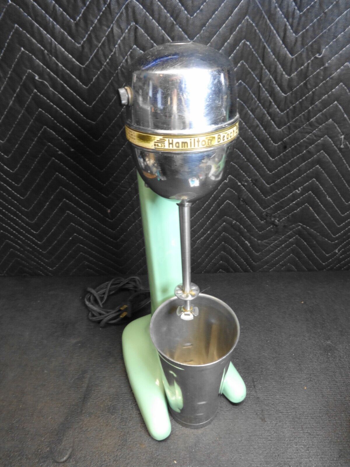 Vintage Hamilton Beach 30 Jadeite Green Milkshake Mixer Malt Blender - Working