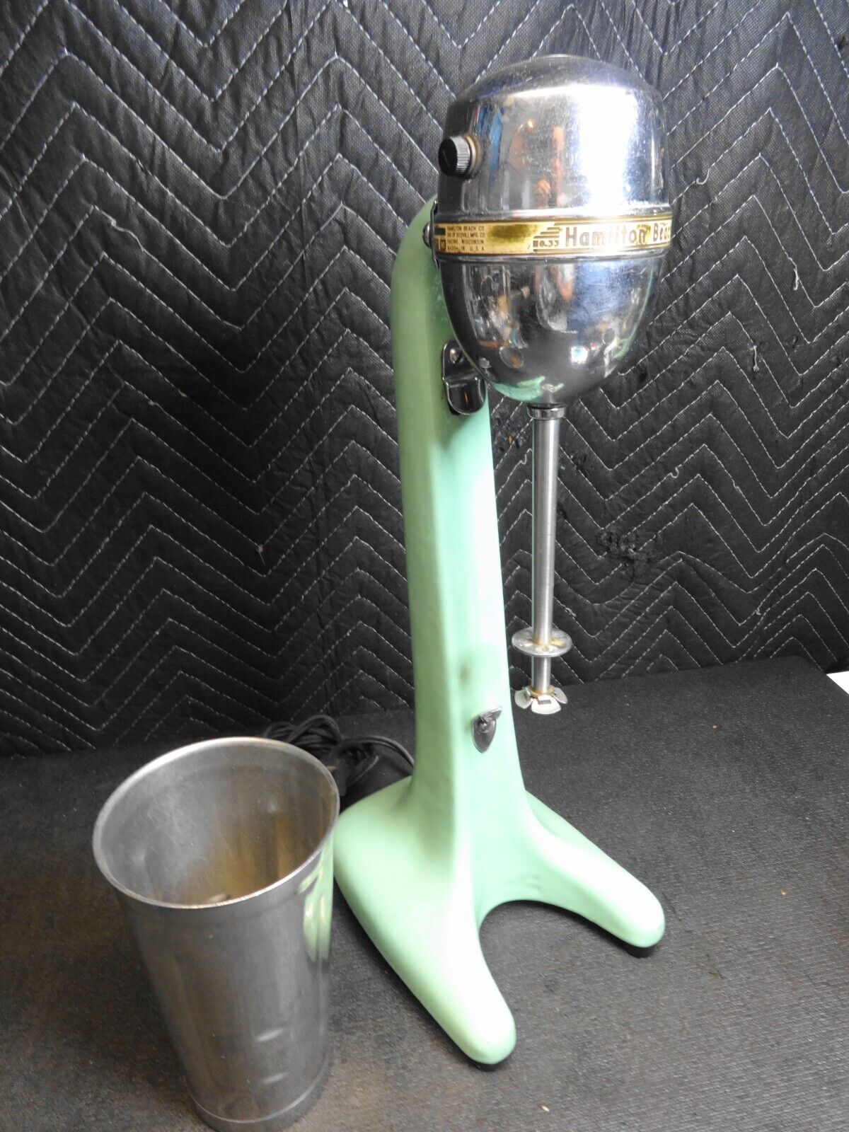 Vintage Hamilton Beach 30 Jadeite Green Milkshake Mixer Malt Blender - Working