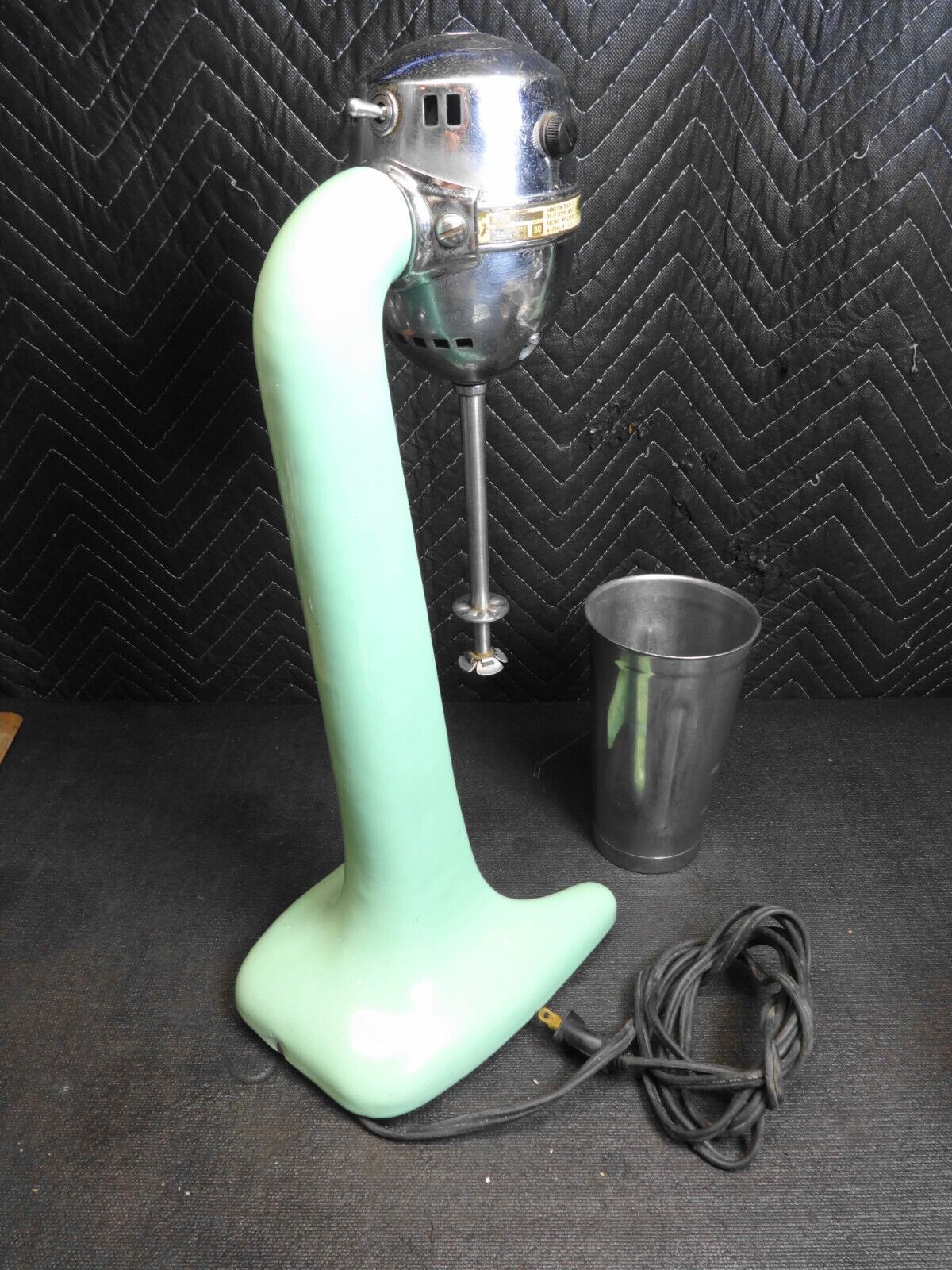 Vintage Hamilton Beach 30 Jadeite Green Milkshake Mixer Malt Blender - Working