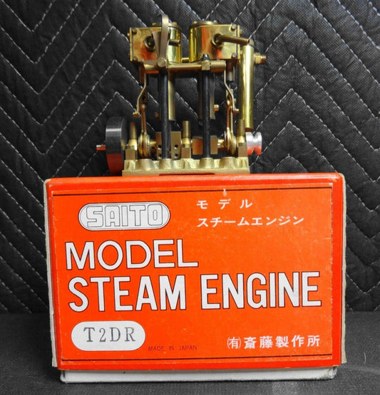 SAITO Works Steam engine for model ship marine boat T2DR w/ Original Box