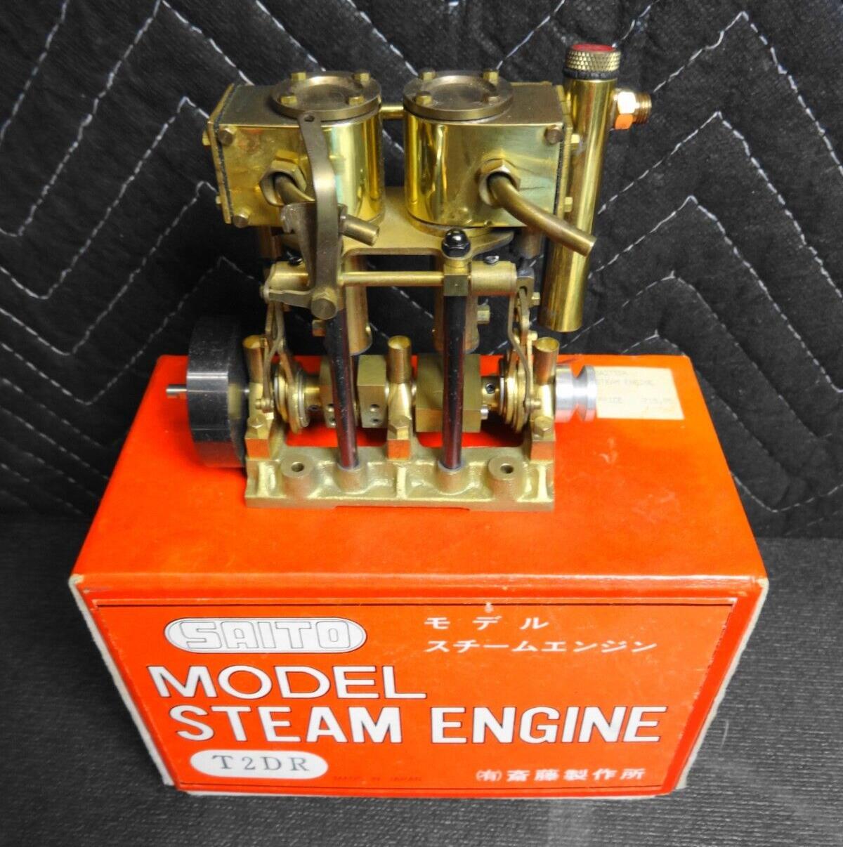 SAITO Works Steam engine for model ship marine boat T2DR w/ Original Box