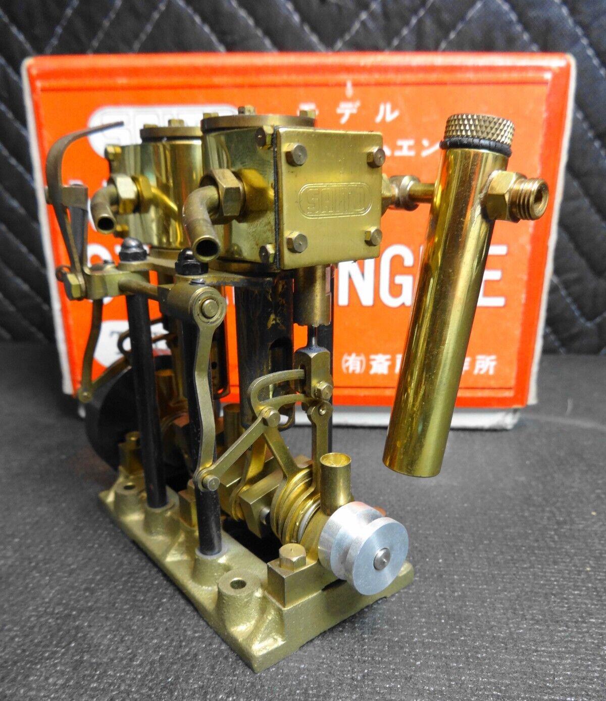 SAITO Works Steam engine for model ship marine boat T2DR w/ Original Box