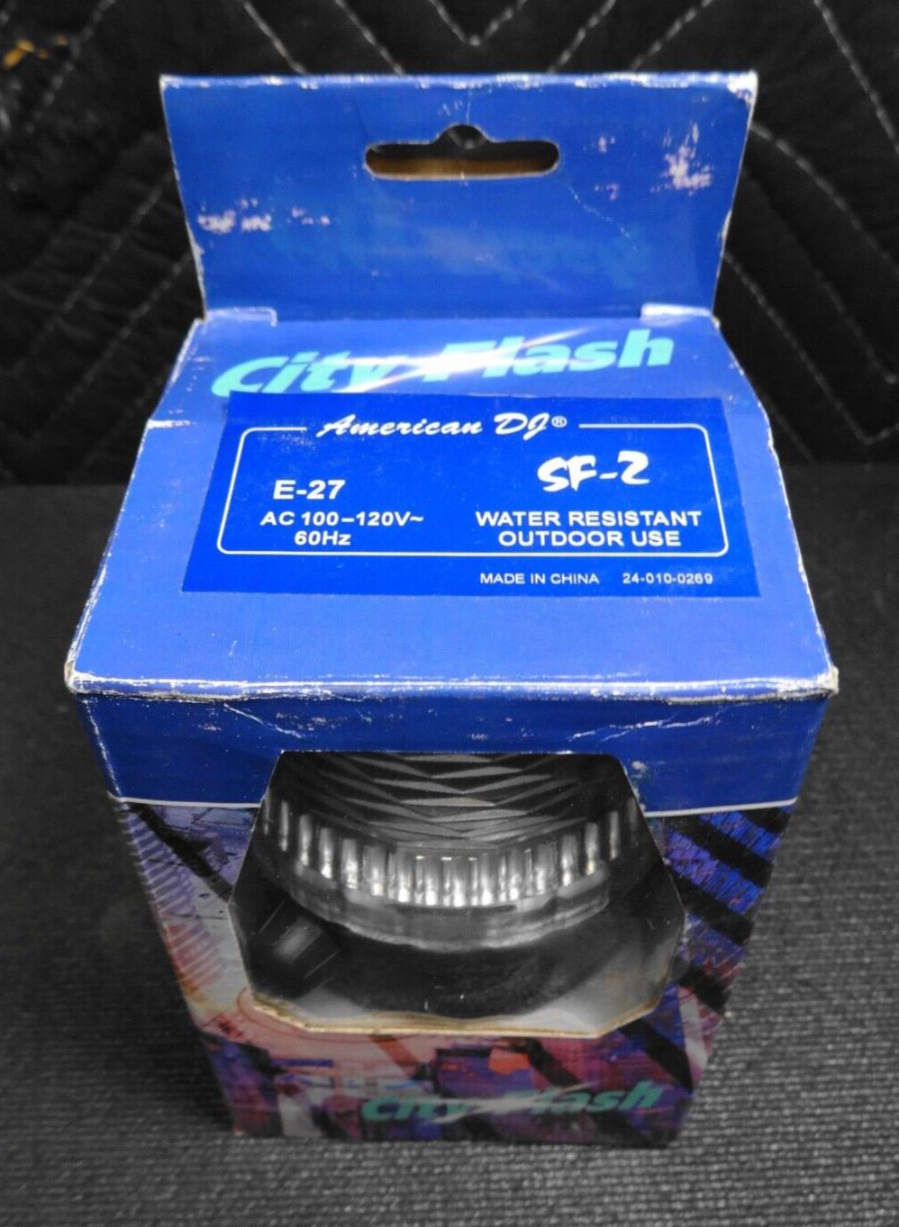 American DJ City Flash SF-2 Strobe Bulb w/ E-27 Light bulb socket base.