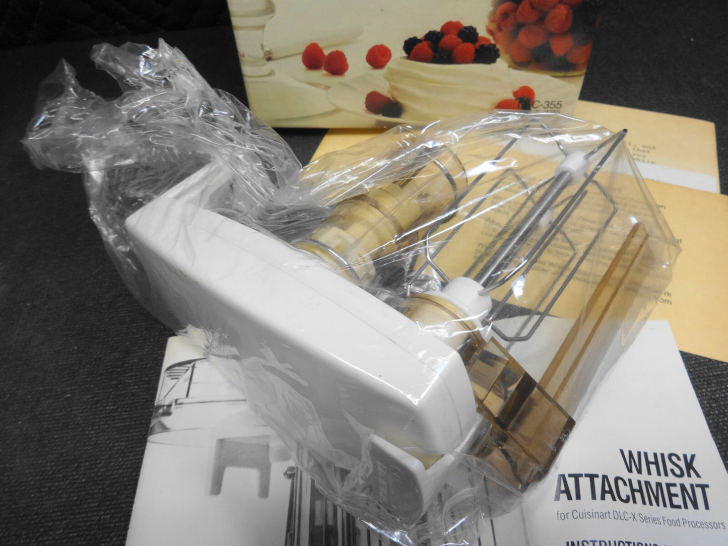 NOS Cuisinart Whisk Attachment for DLC-X Series Food Processors DLC-355 COMPLETE