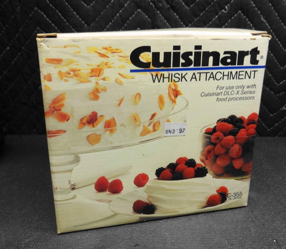 NOS Cuisinart Whisk Attachment for DLC-X Series Food Processors DLC-355 COMPLETE