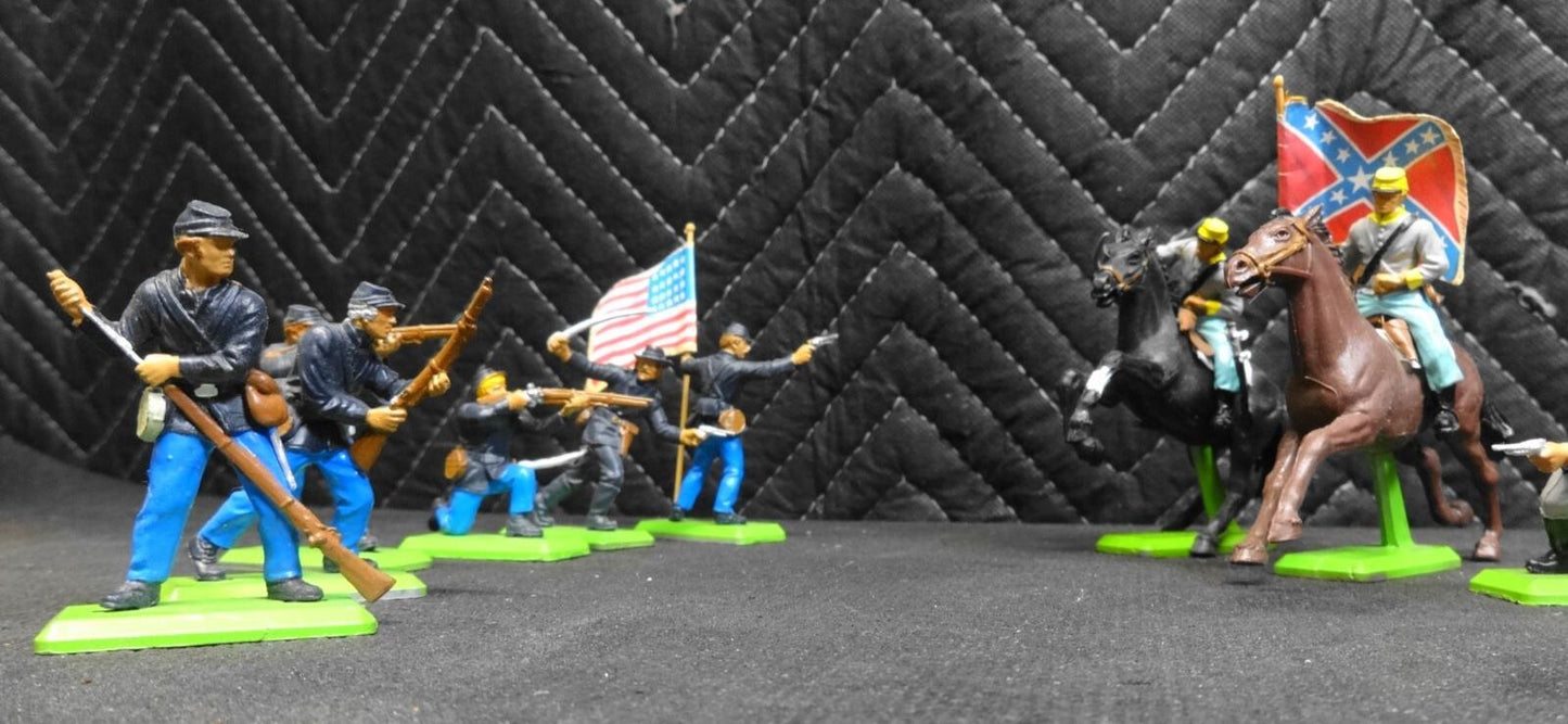 Vintage 1971 Britains LTD Deetail Metal Plastic Toy Soldier Lot US Civil War