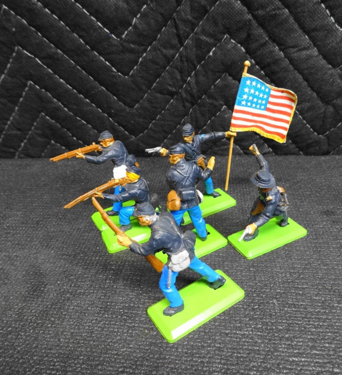 Vintage 1971 Britains LTD Deetail Metal Plastic Toy Soldier Lot US Civil War