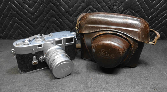Leica M3 Double Stroke 35mm w/ Summarit 5cm F/1.5 Lens & Case - Needs Service