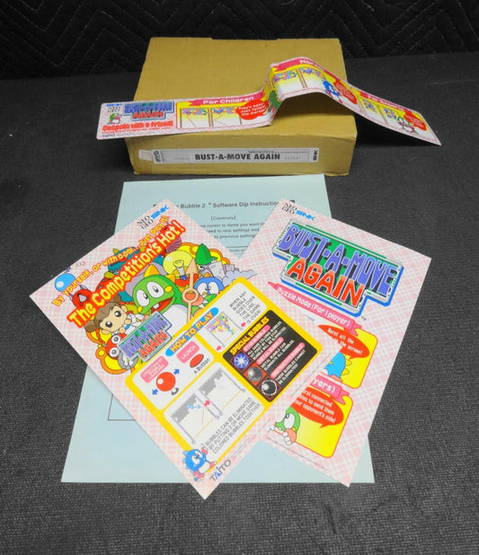 Original Bust-A-Move MVS SNK Neo Geo Box & Inserts, Artwork ONLY