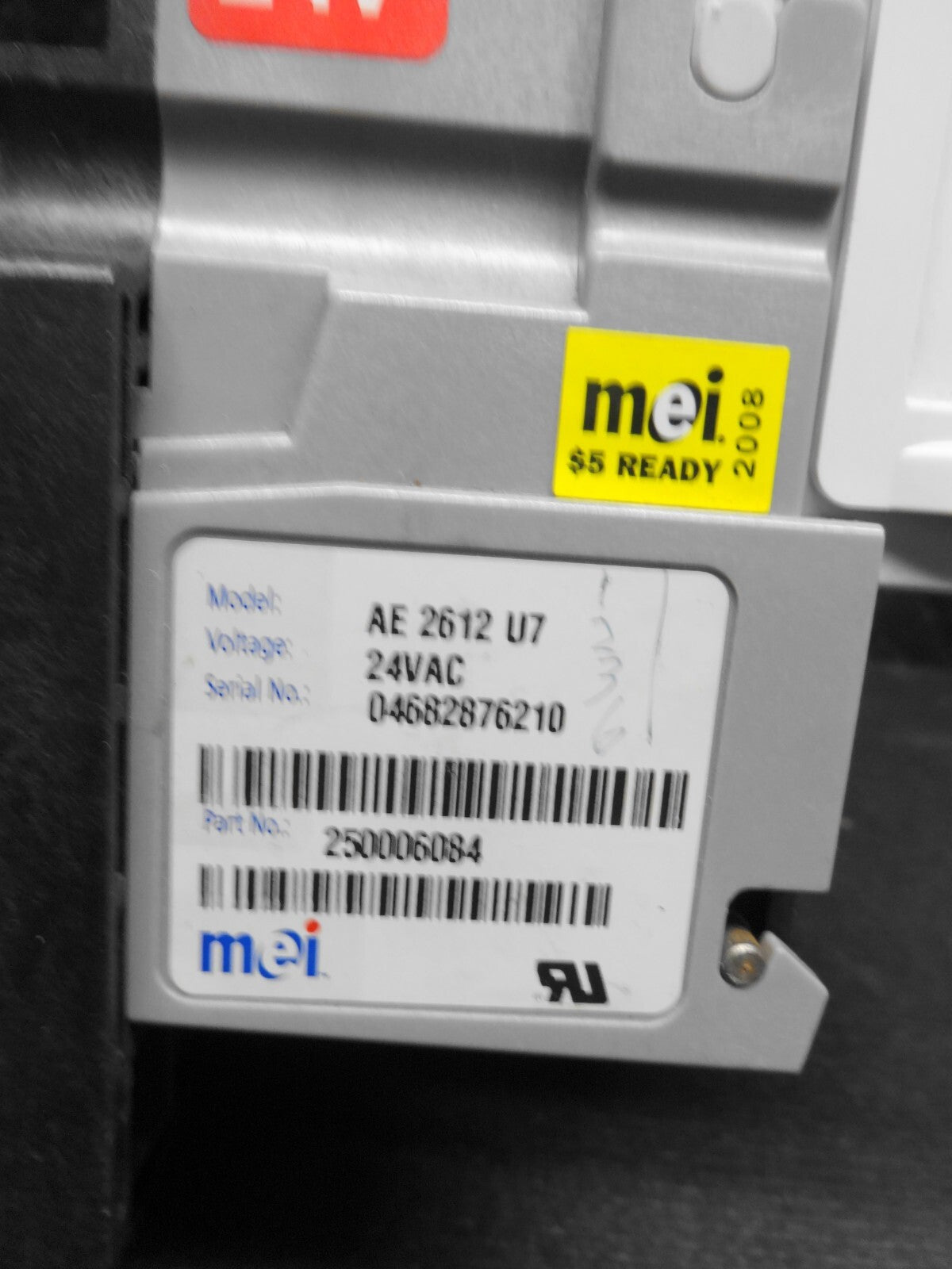 MEI MARS CPI AE 2612 U7 AE2612 24V  $1,$5,$10 & $20 Bill Validator Acceptor